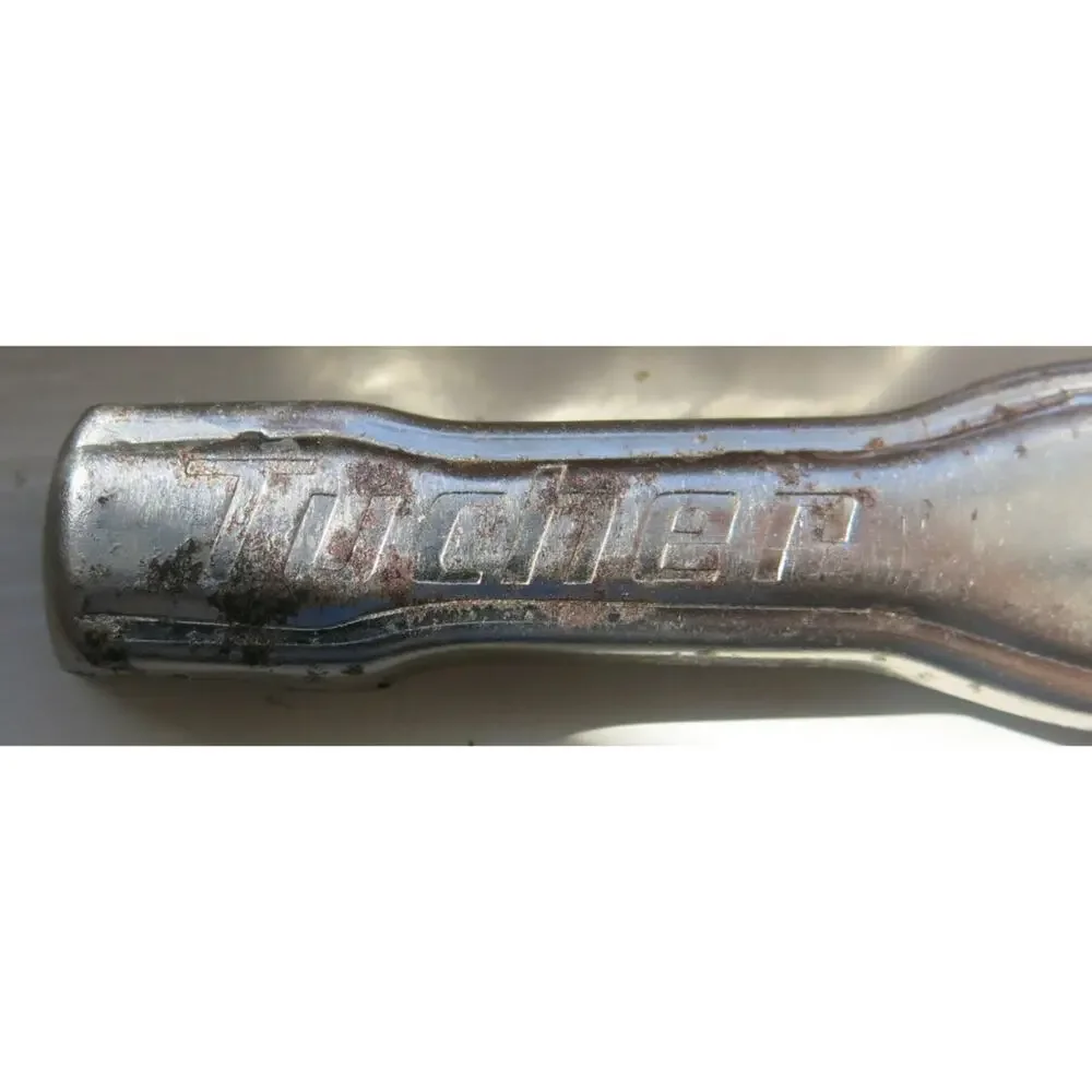 Vintage German Tucher Brau Beer Bottle Opener Church Key Collectible Silver 60's
